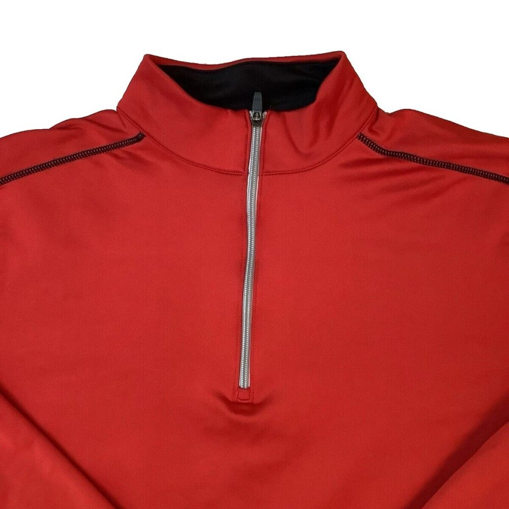 Walter Hagen Mens Red 1/4 Zip Long Sleeve Golf Sweatshirt Pullover Size M - Picture 5 of 8